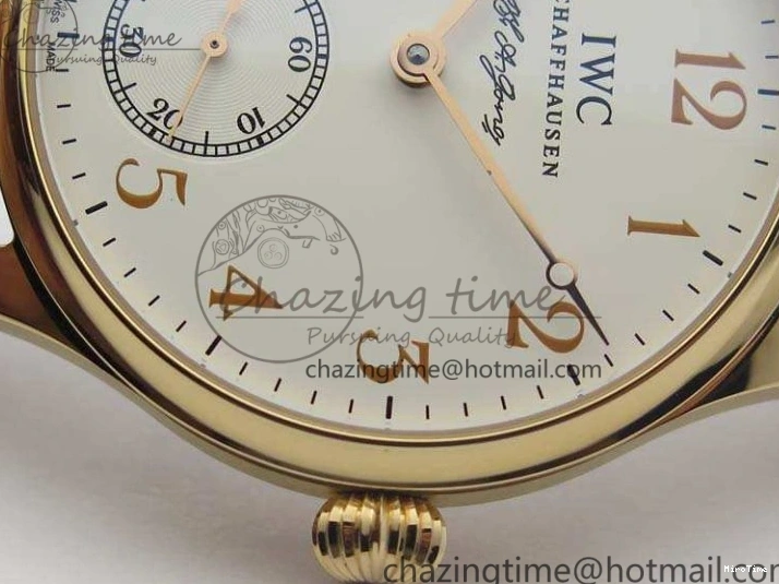 MIROTIME 0318 Effortless Portuguese Fa Jones IW544201 RG GSF 1:1 Best Edition White Dial On Leather Strap 7228